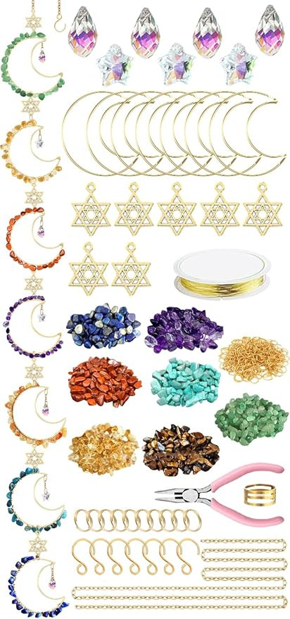 7 Chakra Sun Catcher Kit for Adults DIY Crystal Suncatcher Ornaments, Window Hanging Arts and Cra... | Amazon (US)