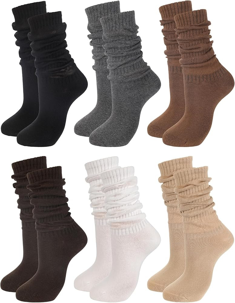 6 Pairs Womens Socks Casual Ruffle Ankle Socks Lace Socks Cute Breathable Thin Cool Frilly Socks | Amazon (US)