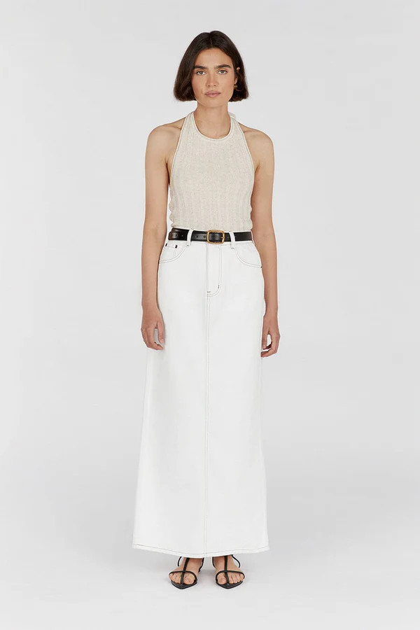 GOLDIE NATURAL HALTER TOP | DISSH