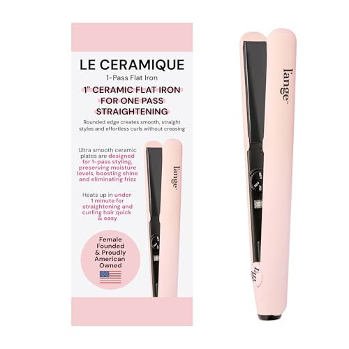 L'ANGE HAIR Le Ceramique 1-Pass Flat Iron Hair Straightener | Fast Heating Ceramic Flat Iron | Best Hot Tools Professional Hair Straightener to Lock in Moisture & Shine | (Blush) | Amazon (US)