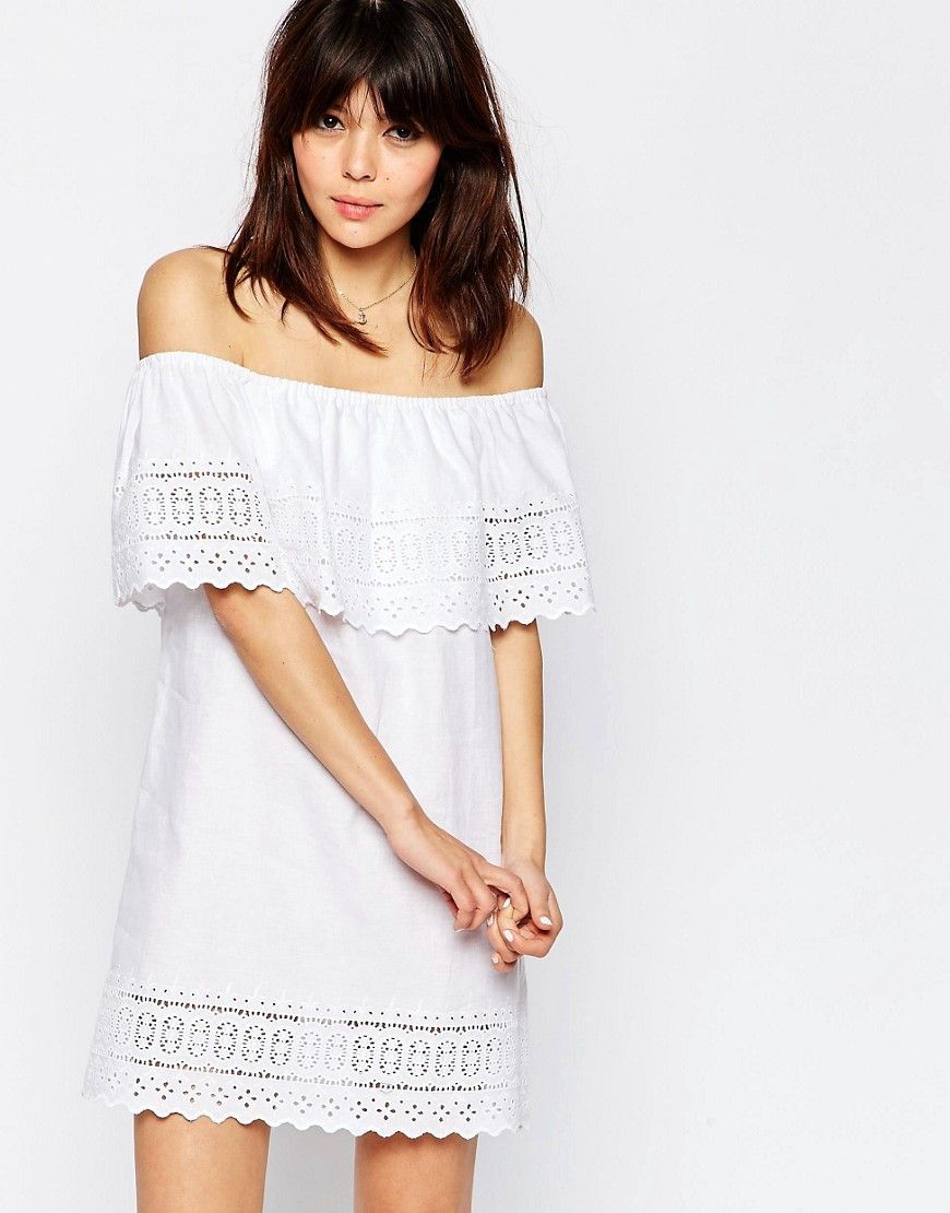 ASOS Broderie Off Shoulder Sundress | Asos AU