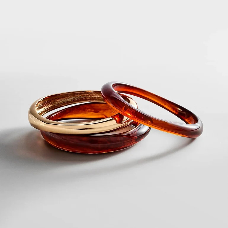 Raven Resin Bangle Set - Tiger's Eye | BaubleBar