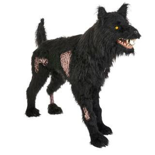 5.5 ft. Gruesome Grounds Animated LED Fear Valley Wolf H8 | The Home Depot