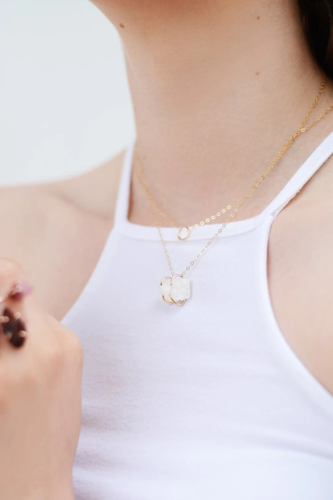 Tiny circle necklace | Etsy (US)