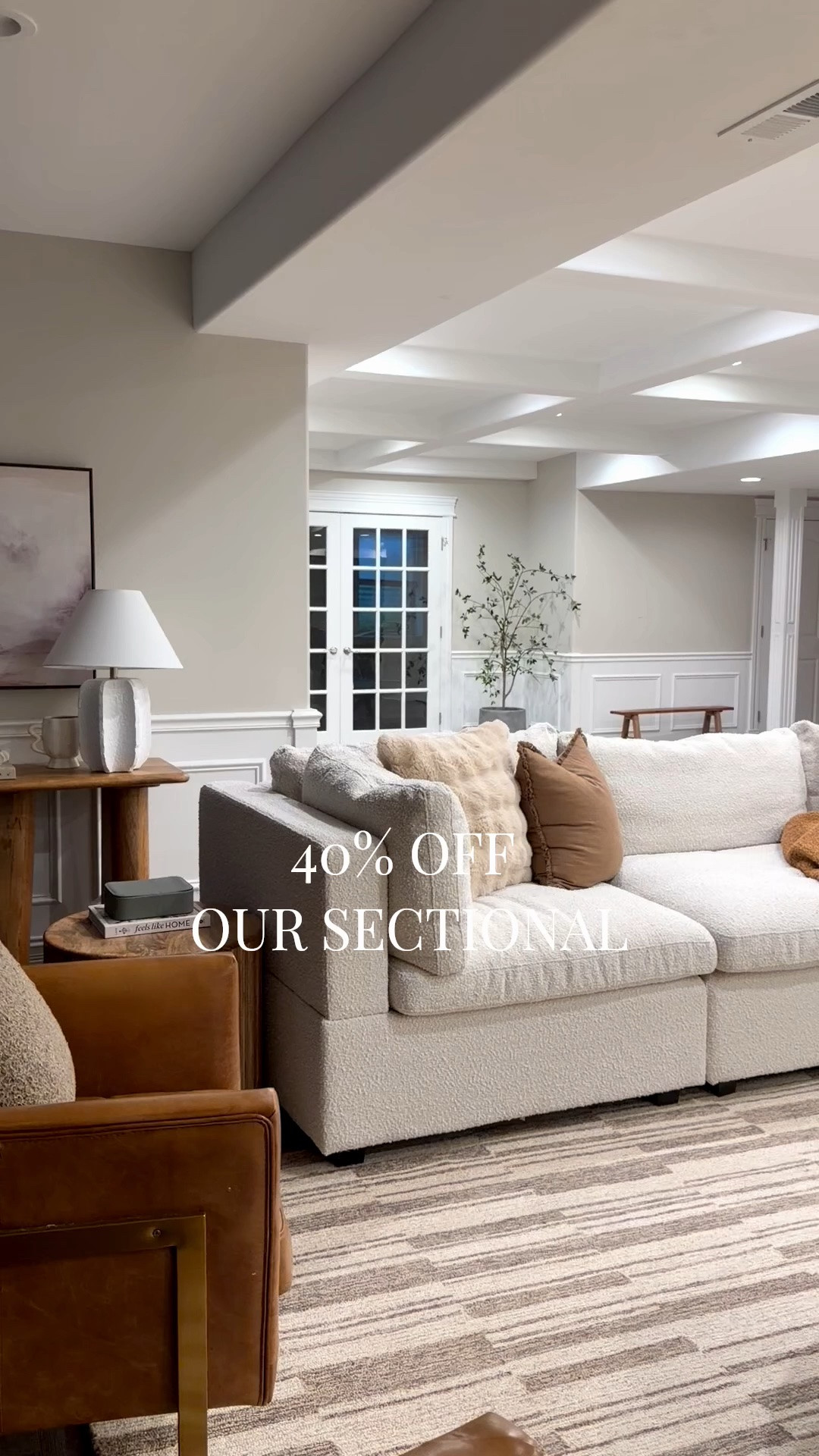 Our sectional is 40% off now ✨

My exact fabric is Alabaster Performance Bouclé. We added one extra armless chair in the middle (longer side). We picked box cushion (instead of pillow cushion) and chose storage ottoman. You can customize based on your living room space and size. 

So comfortable, holds up beautifully, and perfect for everyday life.
Linked here ✨

#LTKHome #LTKSaleAlert