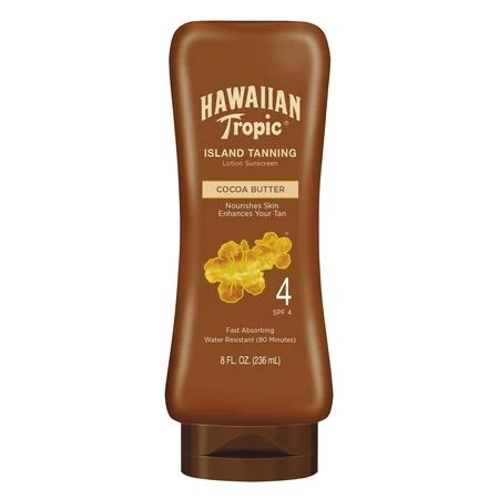 Hawaiian Tropic Dark Tanning Lotion Sunscreen SPF 4, 8 Oz | Walmart (US)