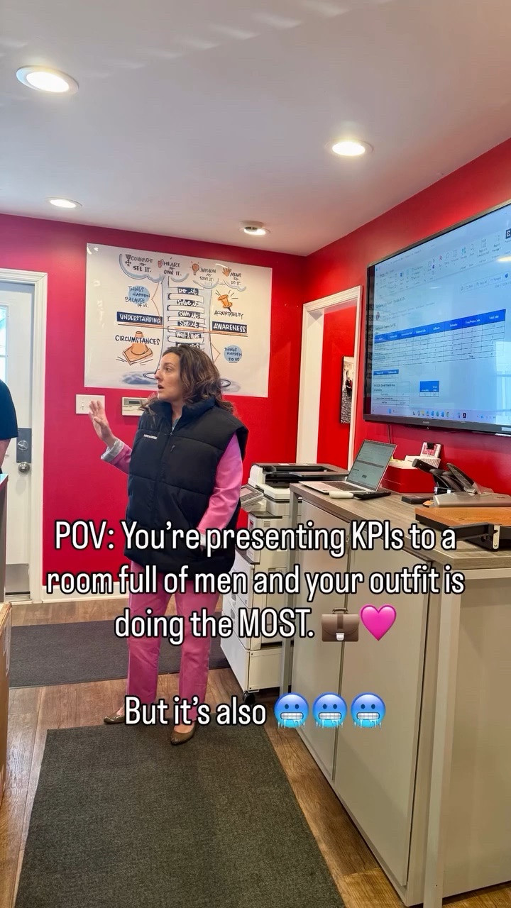 POV: You're presenting KPIs to a room full of men and your outfit is doing the MOST. The room was cold as ice. The vest was giving cozy. The pink said unbothered. The spreadsheet said she means business. 💼🩷

budget fashion | affordable outfits | working mom outfit | women over 40 | women over 35 | casual chic | real women fashion | outfit inspo | outfit ideas | working mom style | spring style 2026 | spring outfits

#LTKstorytime #LTKWorkwear #LTKootd