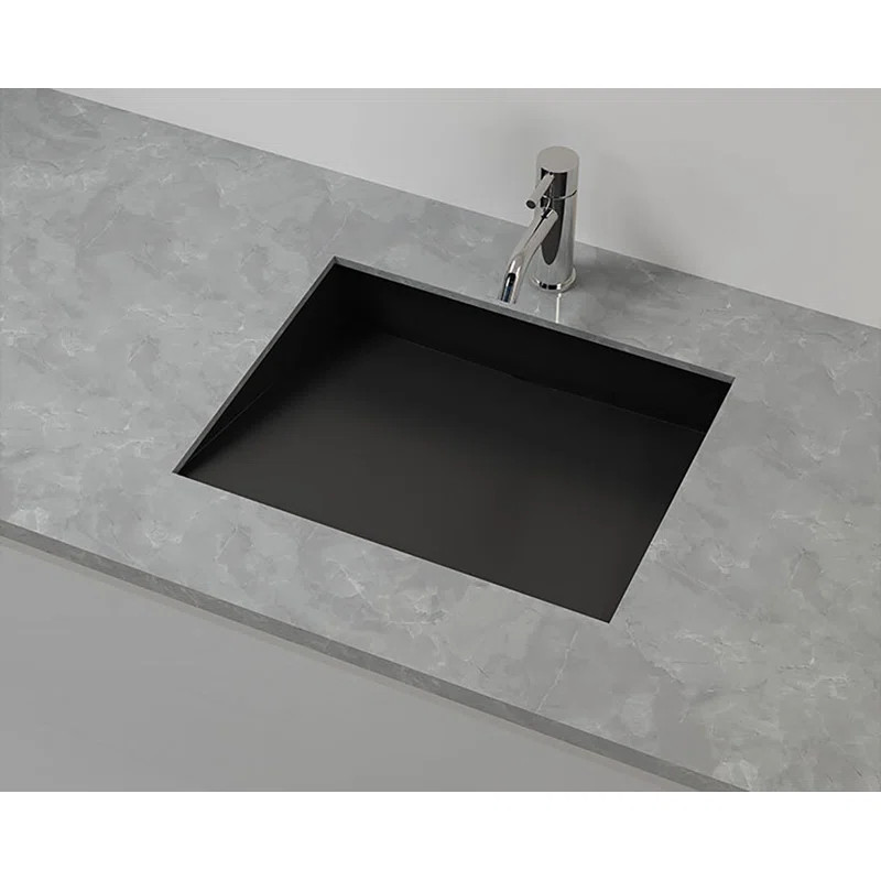 Badeloft 16.5'' Polymarble Rectangular Undermount Bathroom Sink | Wayfair North America