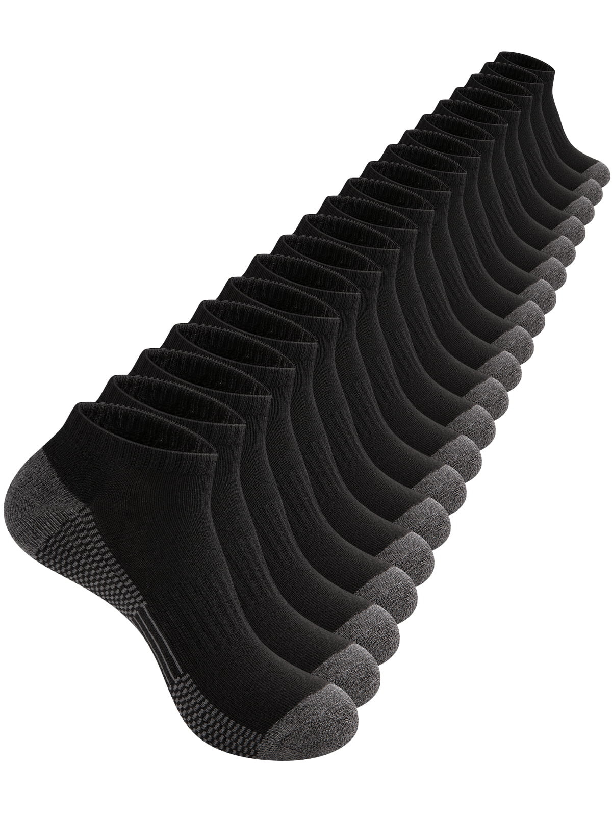 COOPLUS Mens 10 Pairs Athletic Ankle Socks Men's Breathable Low Cut Socks | Walmart (US)
