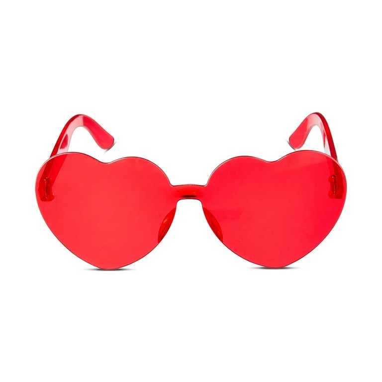 Plastic Heart Party Glasses, Red, Valentine's Day by Way To Celebrate | Walmart (US)