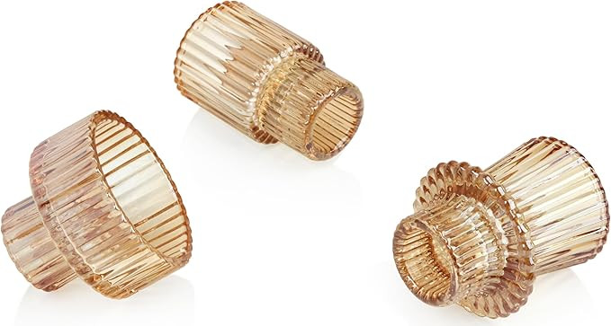 Vixdonos Taper Glass Candlestick Holders Tealight Candle Holders for Table Centerpieces, Wedding ... | Amazon (CA)