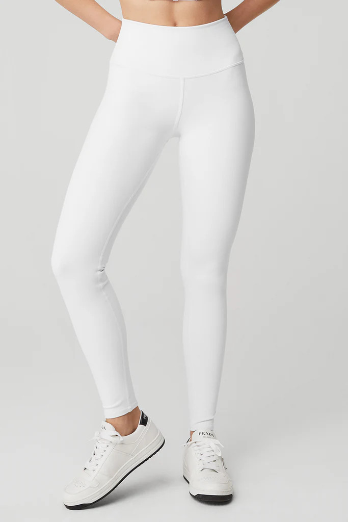 High-Waist Airbrush Legging - White | Alo Yoga
