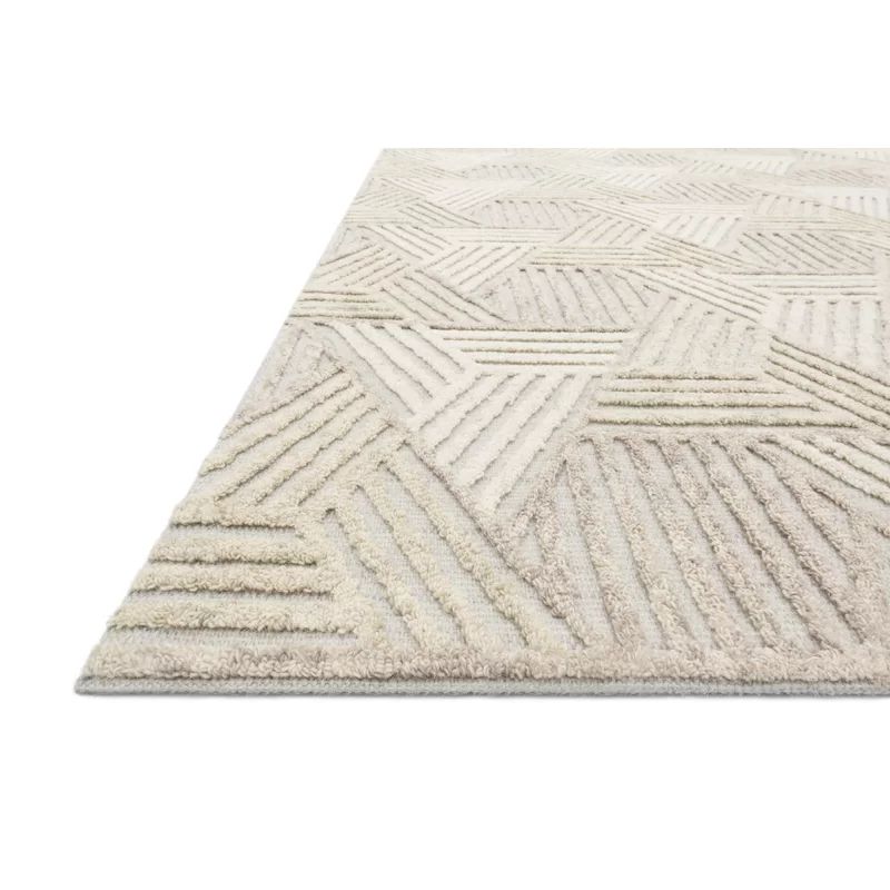 Gould Handmade Hand Tufted Wool Oatmeal/Ivory/Oatmeal/Ivory Rug | Wayfair North America