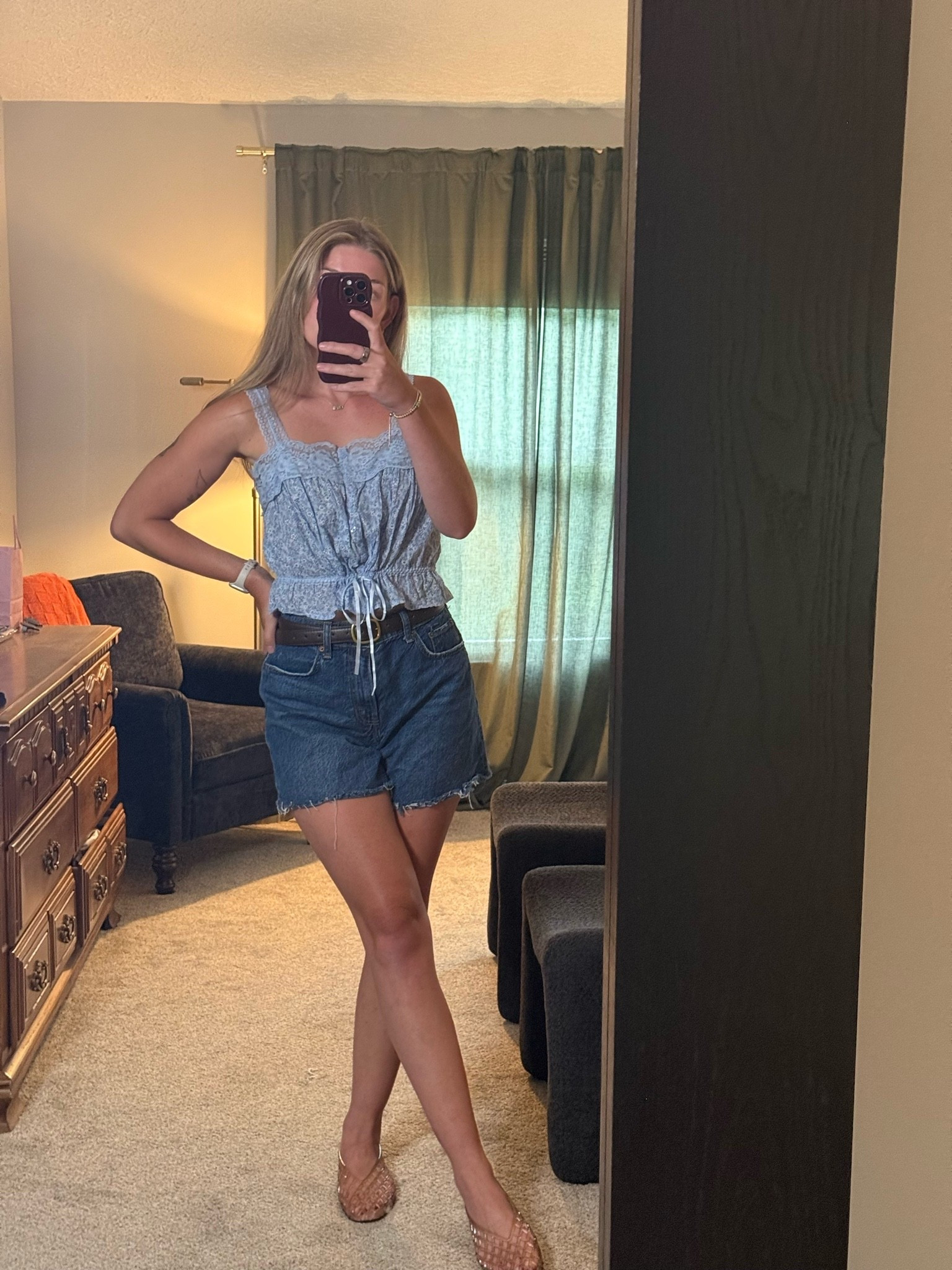 abercrombie loose short + lace top + cushionaire jellies

#LTKmomlife #LTKootd #LTKdayinmylife