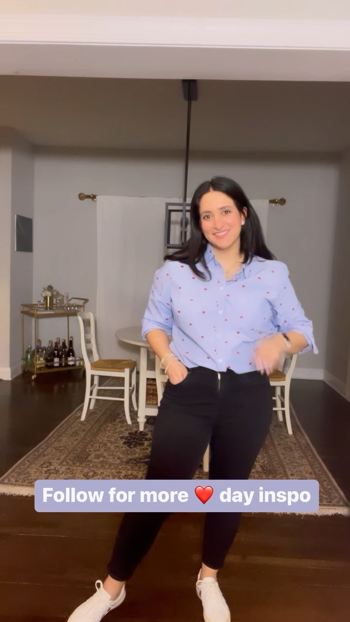 Day 9 of 14 days of Valentines Day inspired looks is here! ❤️ 

Thought this button down was SO adorable with the contrasting colors. If you have a daughter you can match since they make this in a mini version as well! Sizing is limited so definitely check out my LTK for shopping details 💕

#fullhearts #jcrewalways #jcrewalways #valentinesdayedit #valentinesdayinspo #professionalattire #workwearstyle #workwearfashion #preppyootd #classicfashion #classiclook #affordablefinds #midsizeblogger #teacheroutfit #teacherootd 

#LTKSeasonal #LTKstyletip #LTKFind