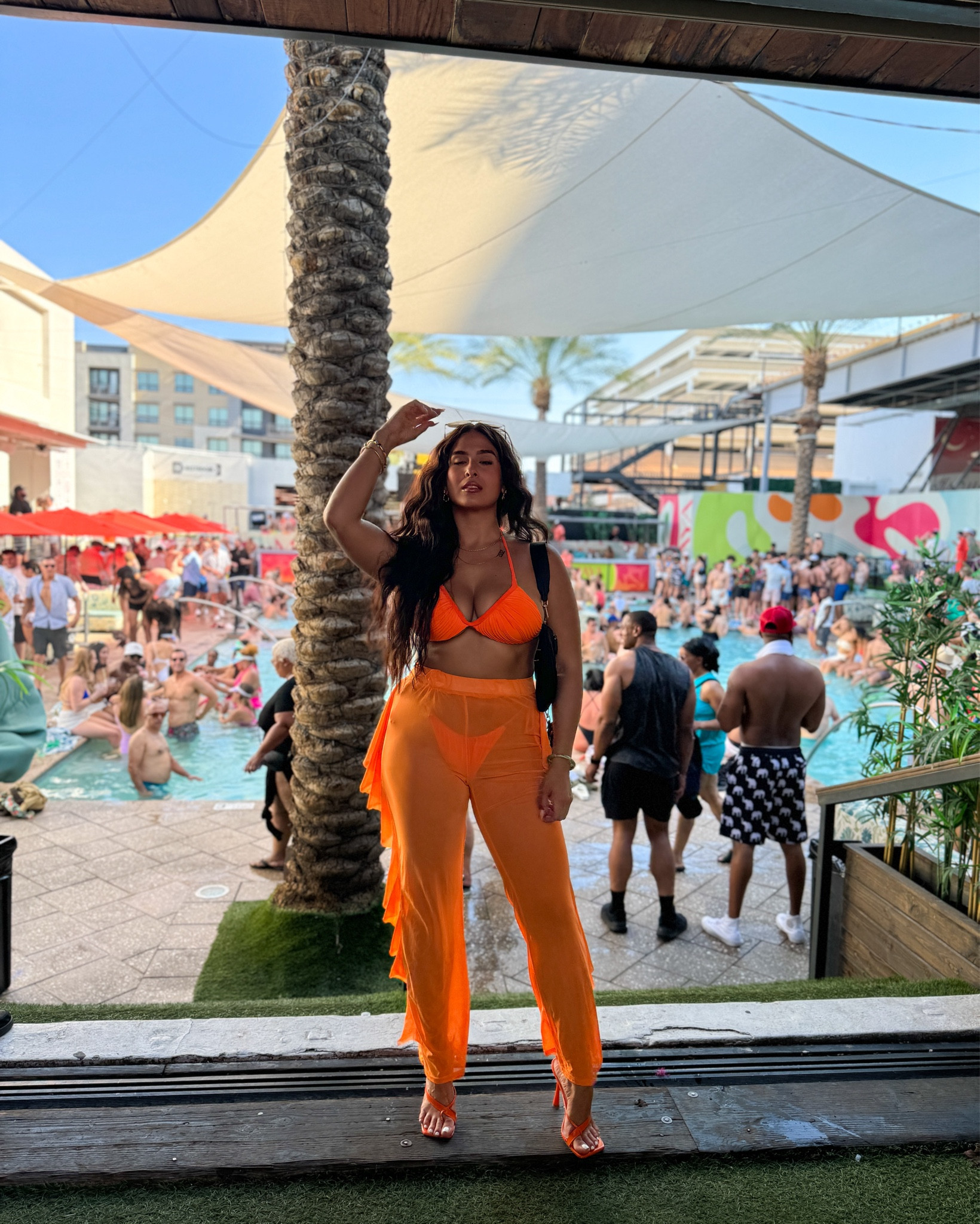 Monochromatic pool vibes 🧡🌴

#LTKTravel #LTKParties #LTKFindsUnder50