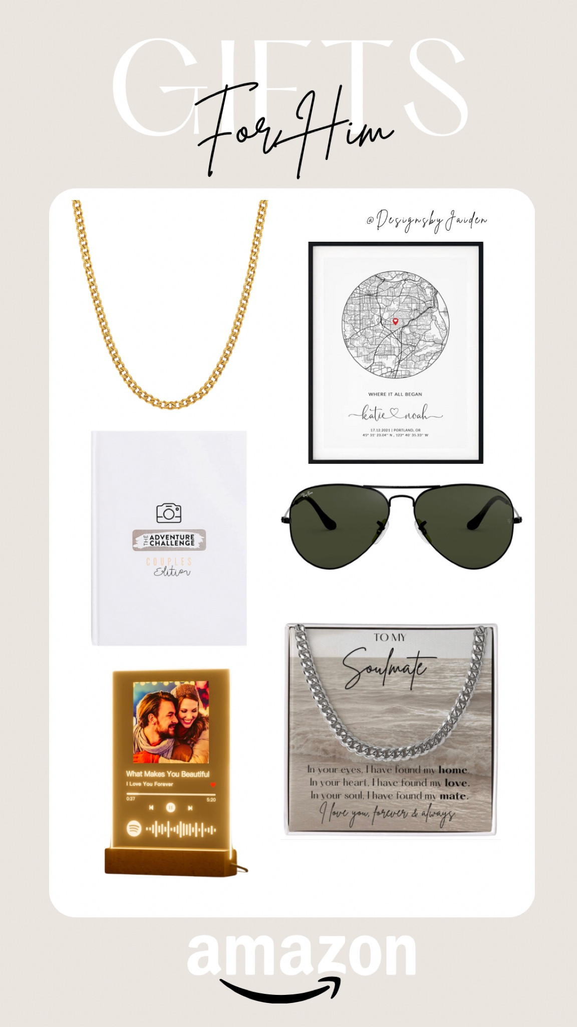 Valentines Day Gifts For Him ❤️ Click below to shop!! ✨ Follow me for daily finds ☁️ #founditonamazon #amazon #etsy #etsyseller #etsyjewelry #valentine #valentinesday #giftsforhim #giftsforboyfriend #valentinesdaygifts 
Valentine’s Day, Valentine’s Day necklace, Valentine’s Day outfit, Valentine’s Day gifts for him, gifts for him, gifts for boyfriend, Valentine’s Day gift basket, valentines basket, Valentine’s Day basket, Valentine’s Day basket for boyfriend, Valentine’s Day basket for husband, anniversary gift, anniversary gift for husband, ray bans, ray bans sunglasses, soulmate necklace, to my soulmate, soulmate jewelry, Etsy, Etsy jewelry, small business, where it all started map, gold chain, adventure book, cute gifts for boyfriend, cute gift ideas, birthday gift ideas, birthday gifts for boyfriend, birthday gifts for husband, birthday gifts for dad, birthday gifts for him, anniversary gifts for him, gifts Valentine’s Day, gift guide, gift ideas, gifts ideas for Valentine’s Day, gift ideas for him, gift ideas for boyfriend, gift ideas for his husband

#LTKGiftGuide #LTKSeasonal #LTKFind #LTKU #LTKmens #LTKunder50 #LTKunder100 #LTKworkwear #LTKstyletip #LTKsalealert #LTKtravel