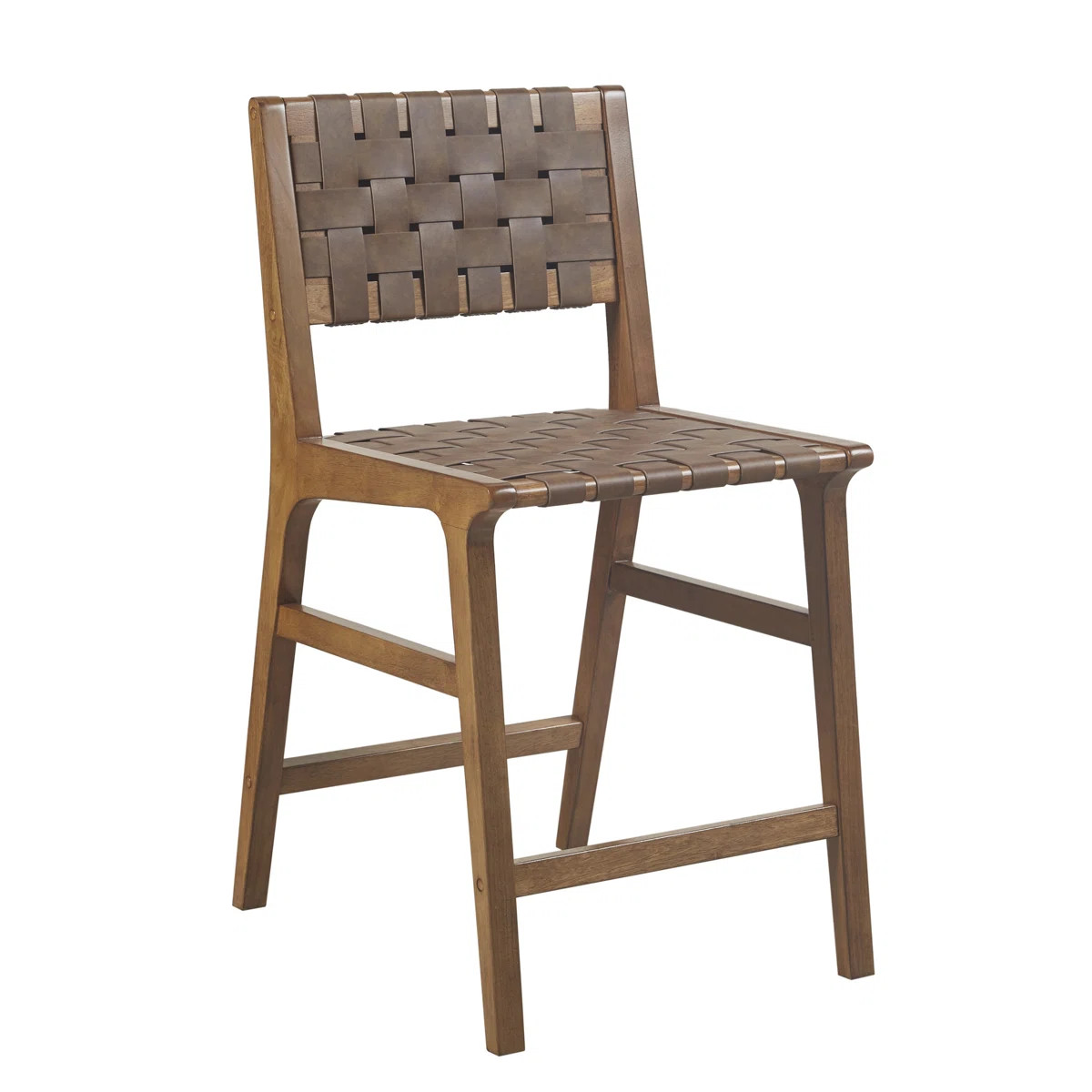 Oslo 24"H Faux Leather Woven Counter Stool | Wayfair North America