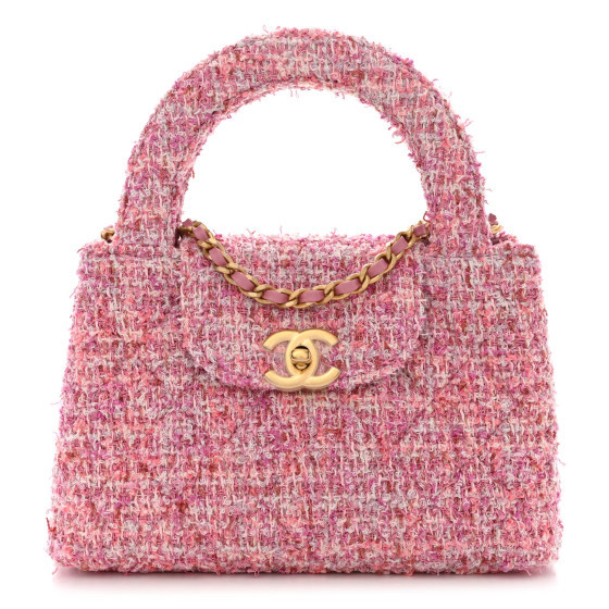 CHANEL Tweed Quilted Nano Kelly Shopper Pink | FASHIONPHILE | FASHIONPHILE (US)