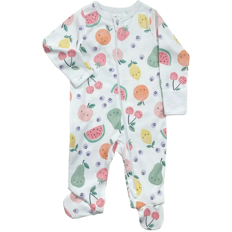 Wonder Nation Baby Gender Neutral Zip Front Footed Sleep N Play Pajamas, Sizes Preemie-6/9 Months | Walmart (US)