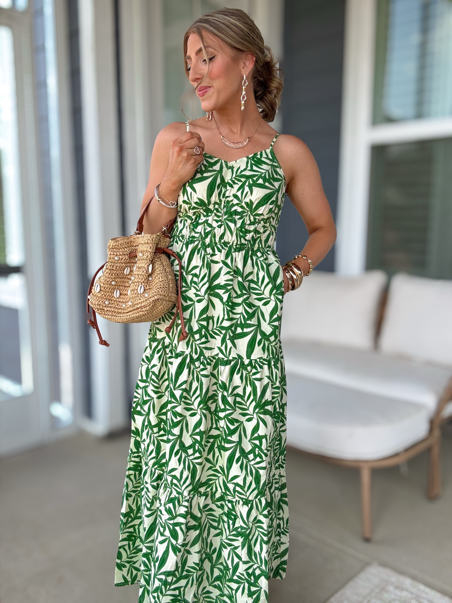 This printed maxi is giving tropical getaway meets elevated everyday style 🌿 Such a beautiful summer dress for vacation, brunch, showers or dinner out. The print, silhouette and easy fit feel so high end and I cannot believe it’s from Walmart. One of those pieces that looks designer-inspired without the price tag.

#WalmartFashion #MaxiDressStyle #VacationStyle #GreenDress #ResortWearStyle #AffordableFashionFinds #SummerDressInspo #WalmartNewArrivals #CoastalChicStyle #BoutiqueStyleForLess

#LTKootd #LTKPetite #LTKMothersDay