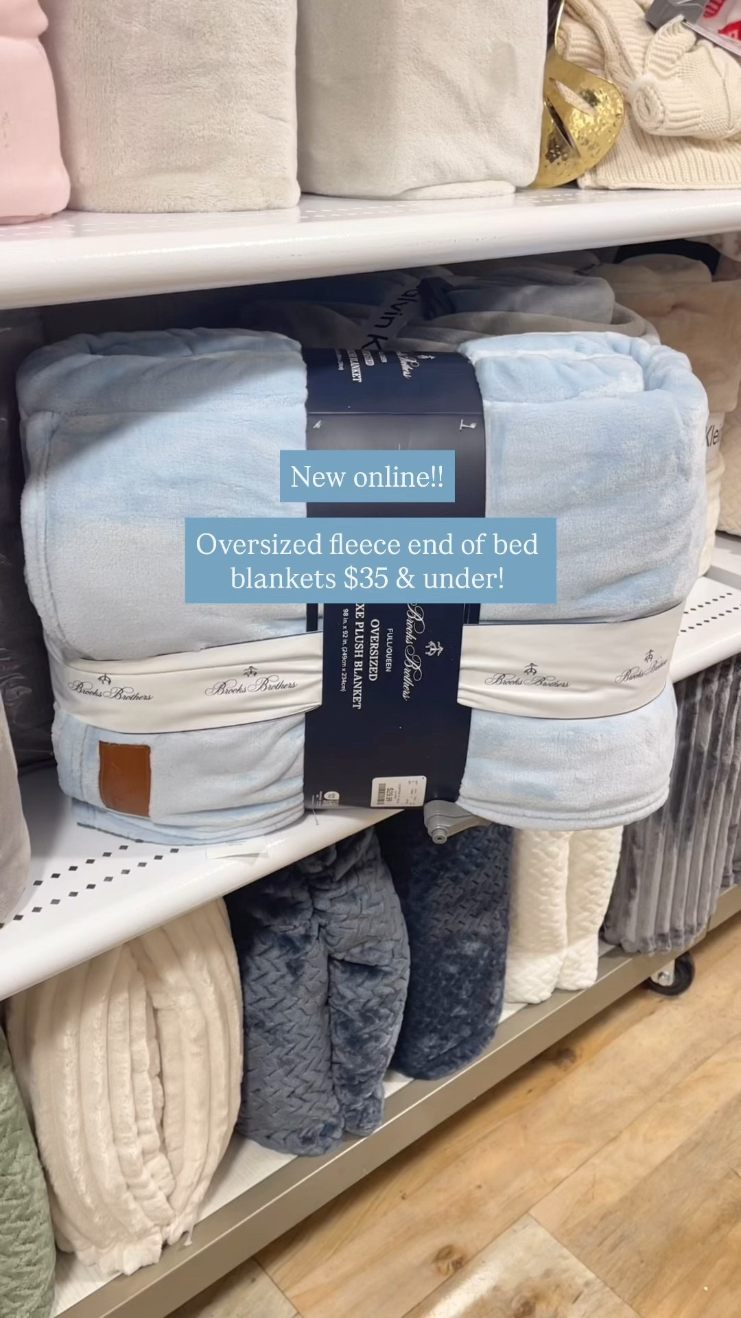 Just added online!! $35 & under oversized fleece blankets available in multiple sizes and perfect for the end of the bed!! Love this new light blue and navy & white stripes!! Even more colors linked 🤍

#LTKSaleAlert #LTKHome