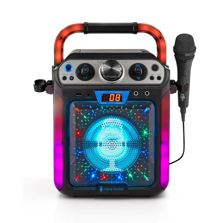 Singing Machine Groove Cube Hype Bluetooth, Stand Alone Karaoke Machine, LED Lights, SML712BK, Bl... | Walmart (US)