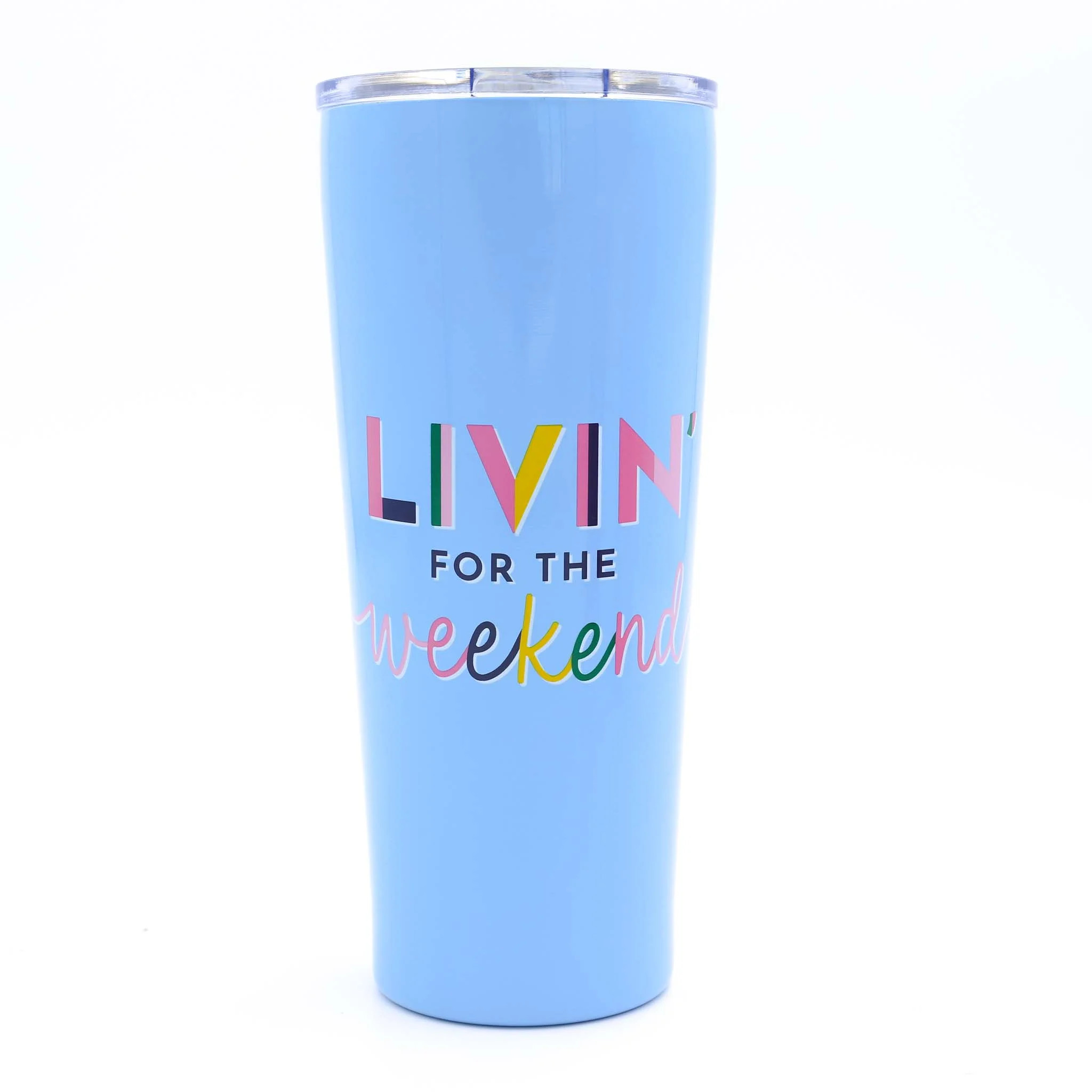 Packed Party Livin For The Weekend Double-Wall Stainless Steel Tumbler with Straw, 22 oz - Walmar... | Walmart (US)