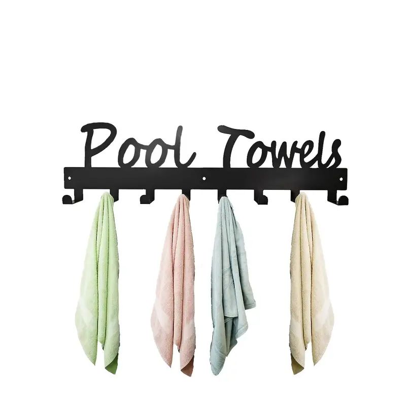 Metal Wall Mounted Row Hook Pool Towels Hanger Hook - Temu | Temu Affiliate Program