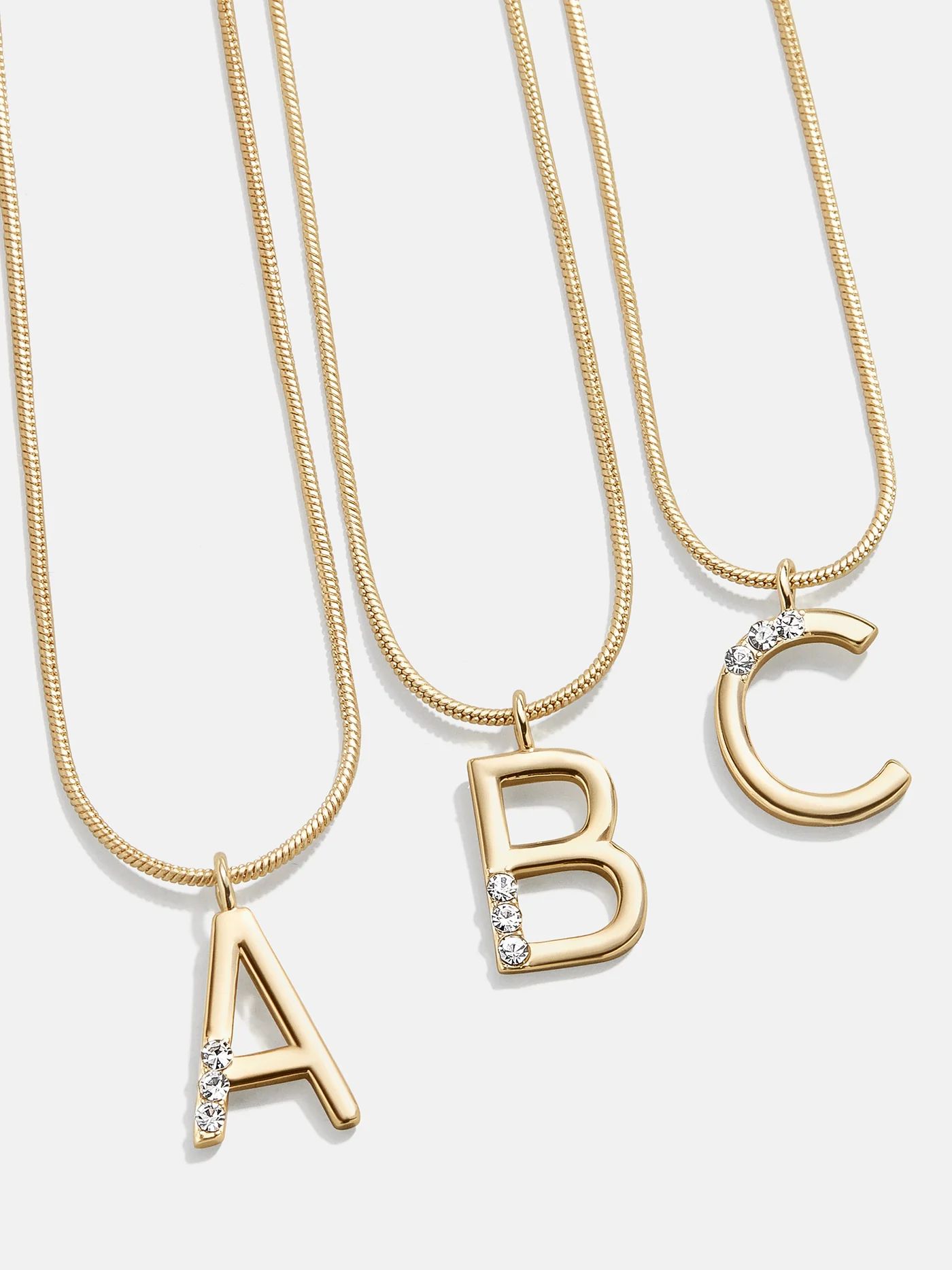 Classic Initial Necklace - Smooth Gold Initial | BaubleBar (US)