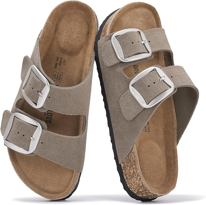 Project Cloud 100% Genuine Leather Flat Sandals for Women 2026 Comfortable Beach Essentials Women... | Amazon (US)