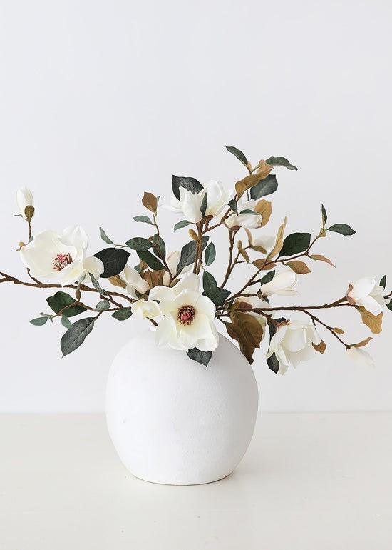 Cream Magnolia Fake Flower Branch - 35 | Afloral (US)