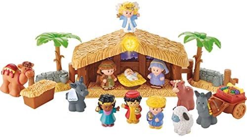 Little People Deluxe Christmas Story, nativity playset with light, music and figures for toddlers... | Amazon (US)
