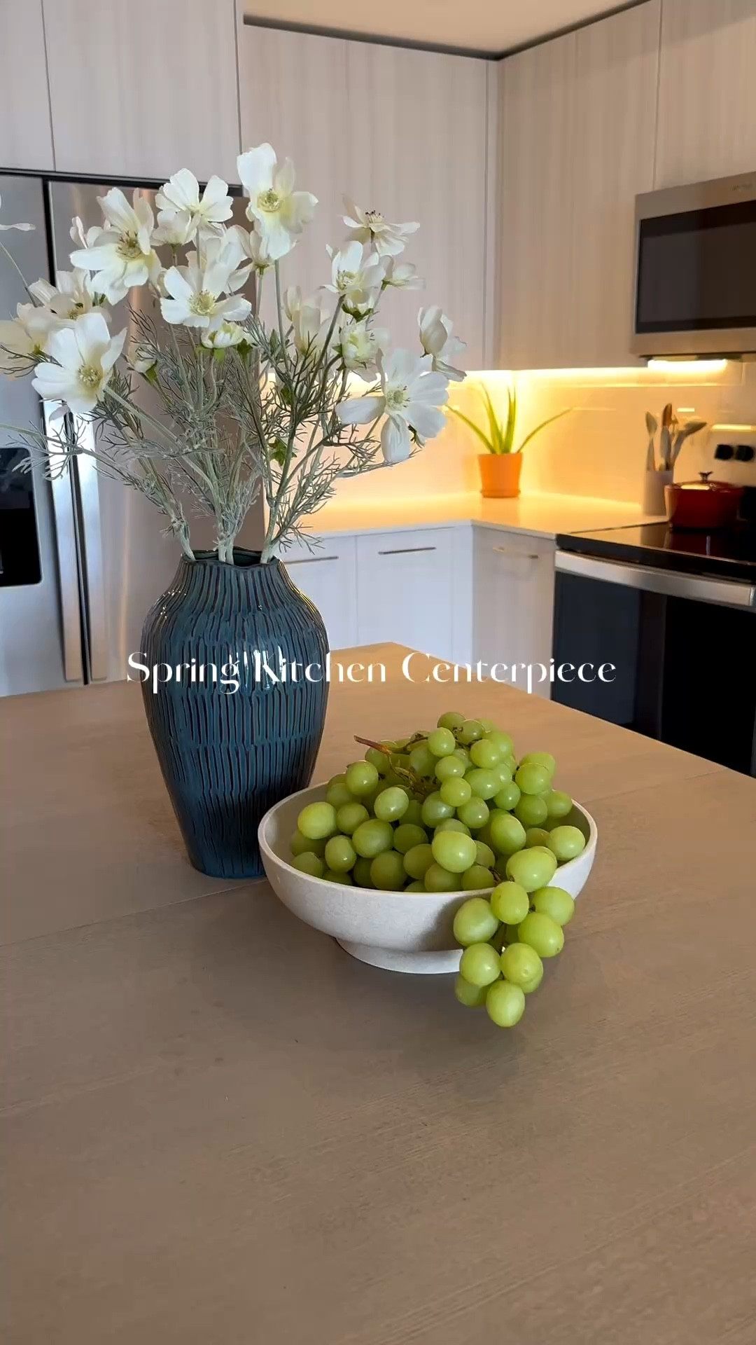 A simple spring centerpiece 🌼🍇

#spring #centerpiece #kitchencenterpiece #kitchencounter 

#LTKSeasonal #LTKHome