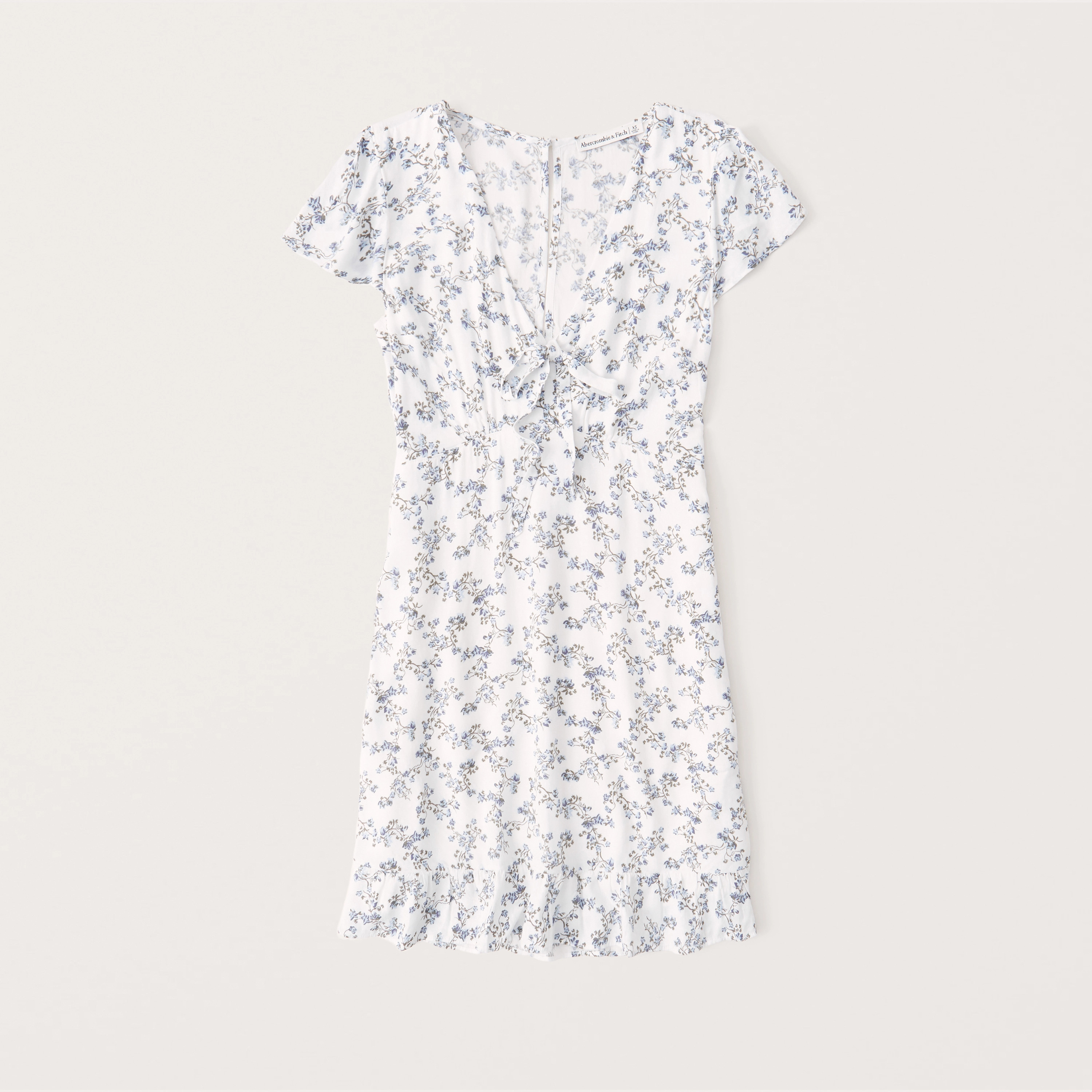 Tie-Front Mini Dress | Abercrombie & Fitch (US)