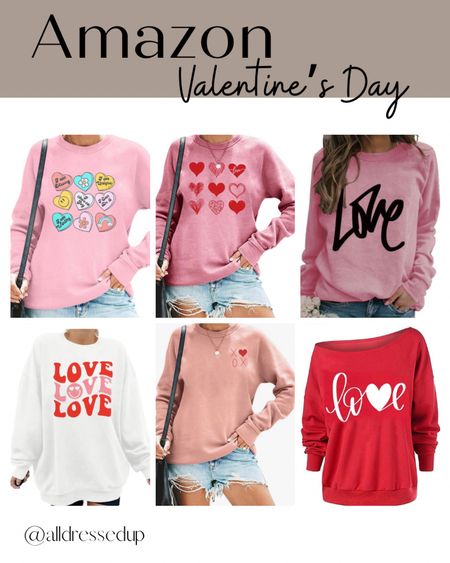 Valentine’s Day sweatshirts from Amazon.

#LTKstyletip #LTKSeasonal #LTKfindsunder50