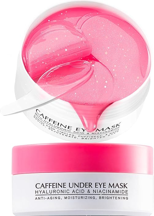 Under Eye Patches for Dark Circles: Caffeine Gel Masks for Puffiness Undereye Bags Wrinkles - Ins... | Amazon (US)