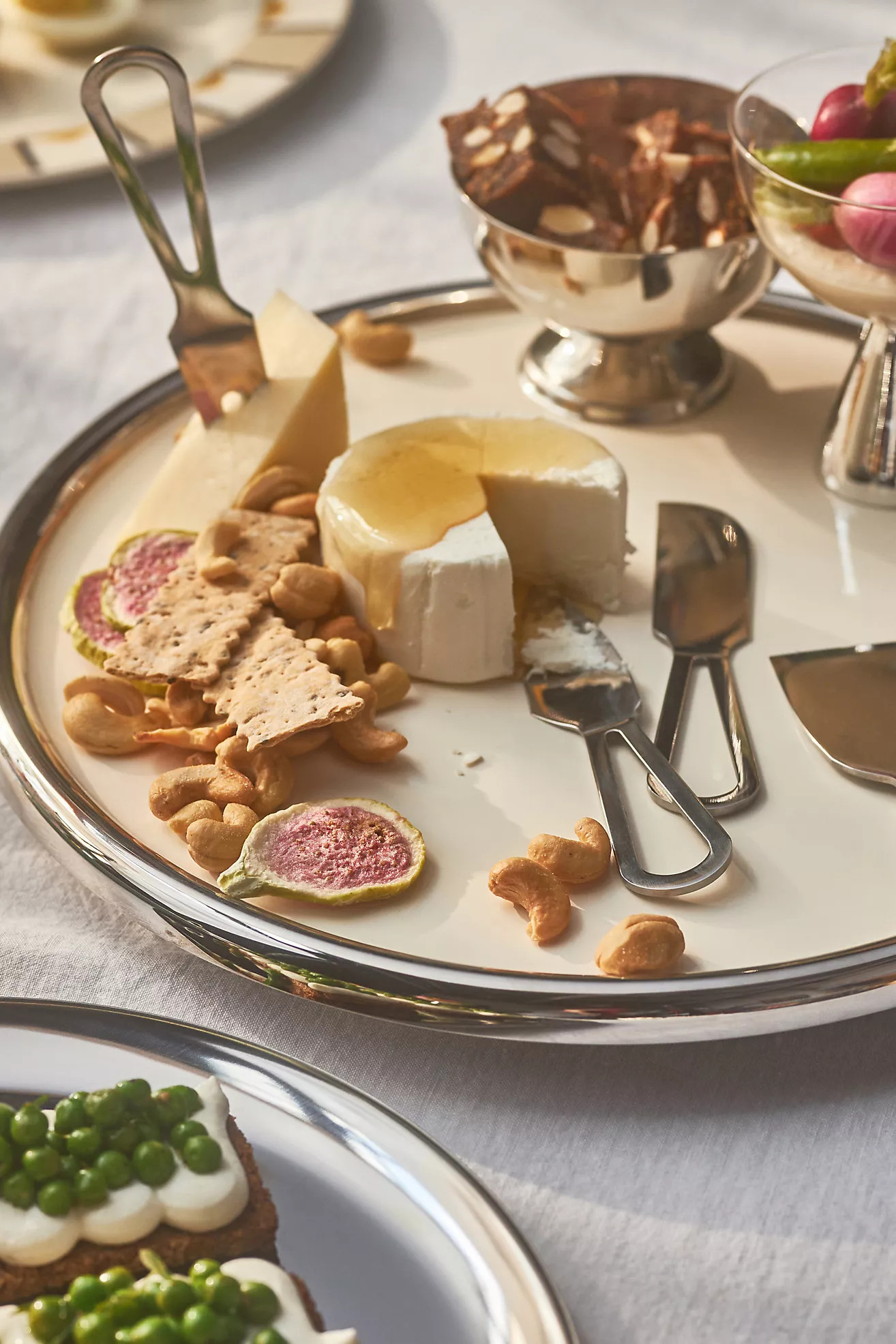 Arlo Chip & Dip Stainless Steel Platter | Anthropologie (US)