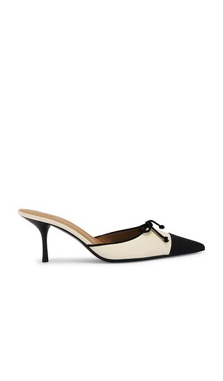 The Bow Mule in Vanilla & Black | Revolve Clothing (Global)