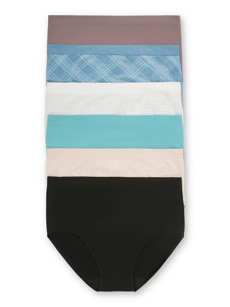 Joyspun Women's Seamless Brief Panties, 6-Pack, Sizes XS-XXXL | Walmart (US)