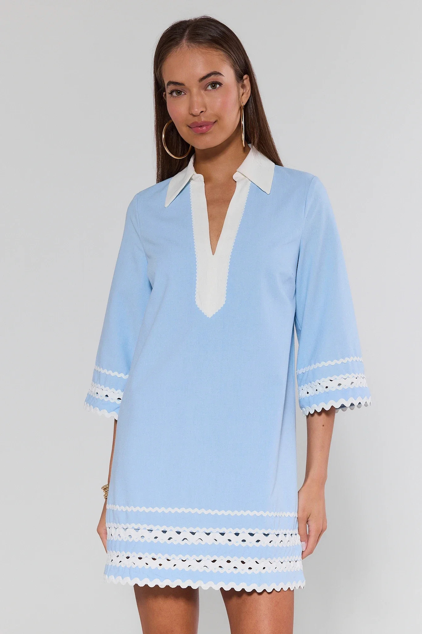 Eleanor Light Blue Tunic Dress | Avara