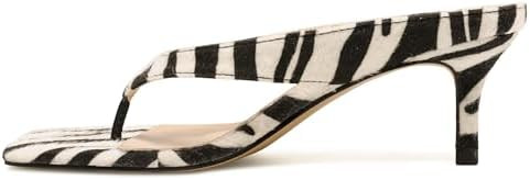 Kitten Heeled Sandals for Women Slip On Square Clip Toe Flip Flips Low Heel Pumps Comfortable Tho... | Amazon (US)