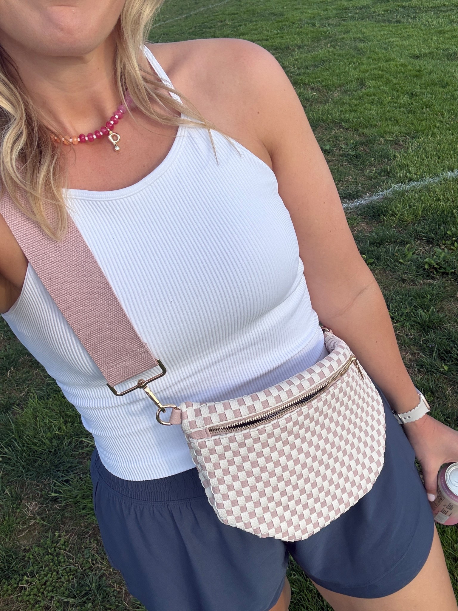 Sports mom outfit - activewear - casual summer outfit - wearing a med top and large shorts 

#LTKmomlife #LTKdayinmylife #LTKActive