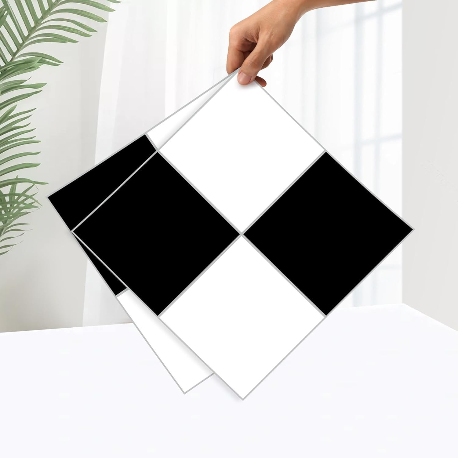 Lareko 20Sq.Ft Black&White Marble Peel and Stick Vinyl Floor Tiles,20 Tiles - 12" x 12",Waterfpro... | Amazon (US)