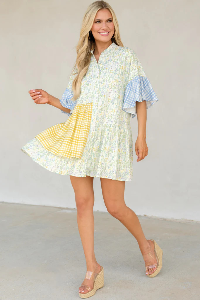 Forgive And Forget Green Multi Print Dress | Red Dress 