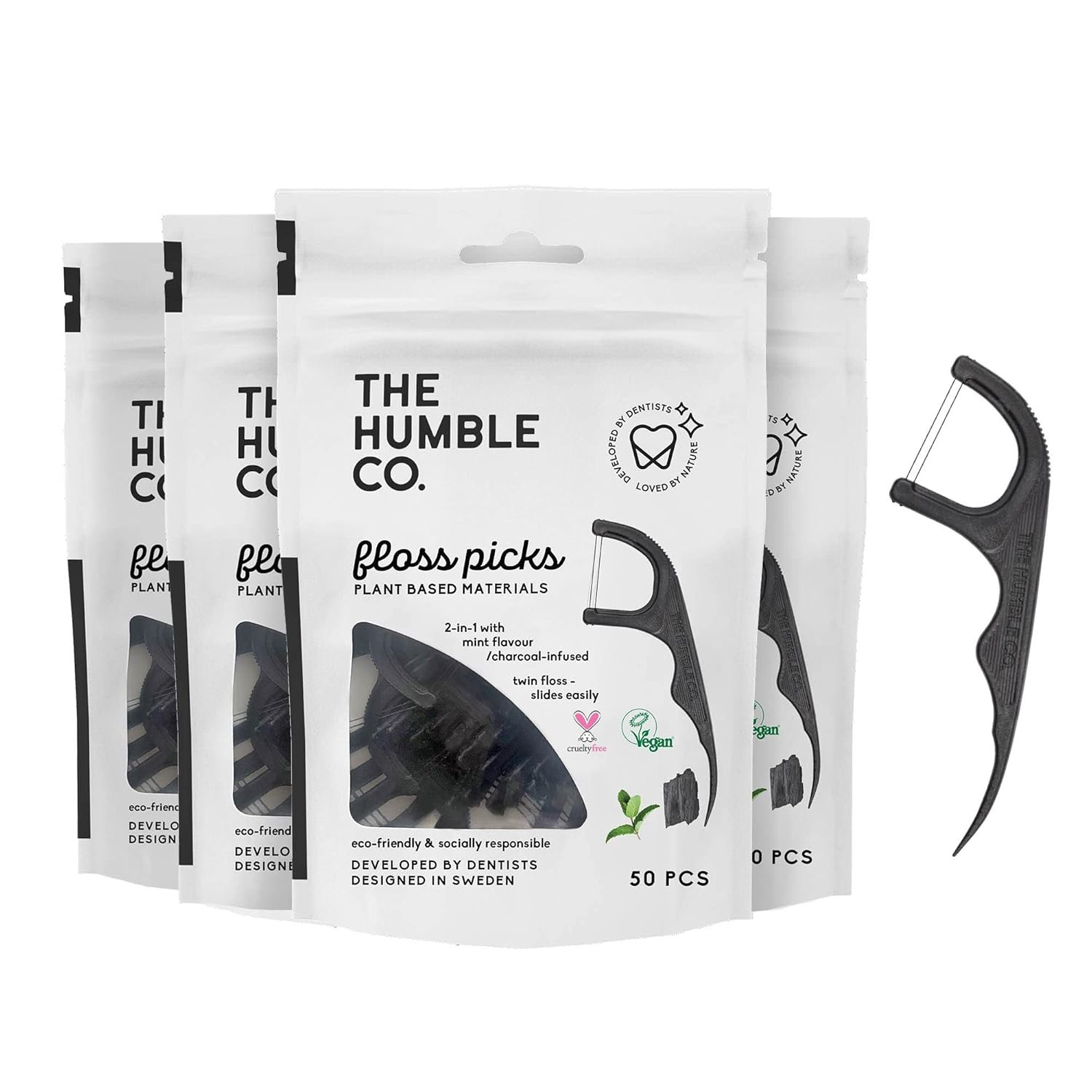 The Humble Co. Floss Picks (200 Count) – Plant Based Dental Floss Picks for Superior Oral Care,... | Amazon (US)
