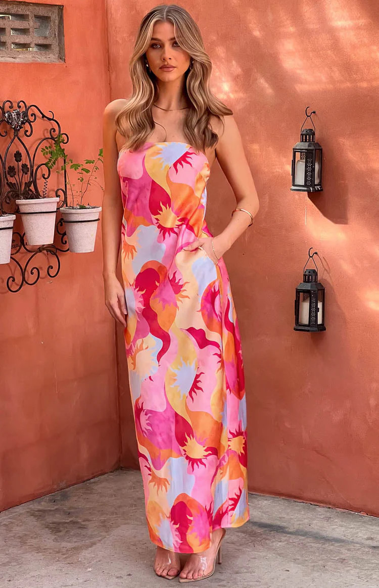 Damia Sun Print Maxi Dress | Beginning Boutique (US)
