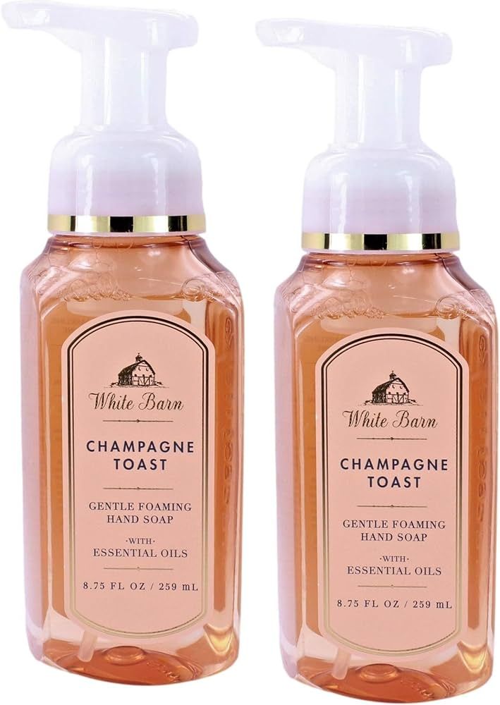 Bath and Body Works White Barn Champagne Toast Gentle Foaming Hand Soap, 8.75 Ounce (2-Pack) | Amazon (US)