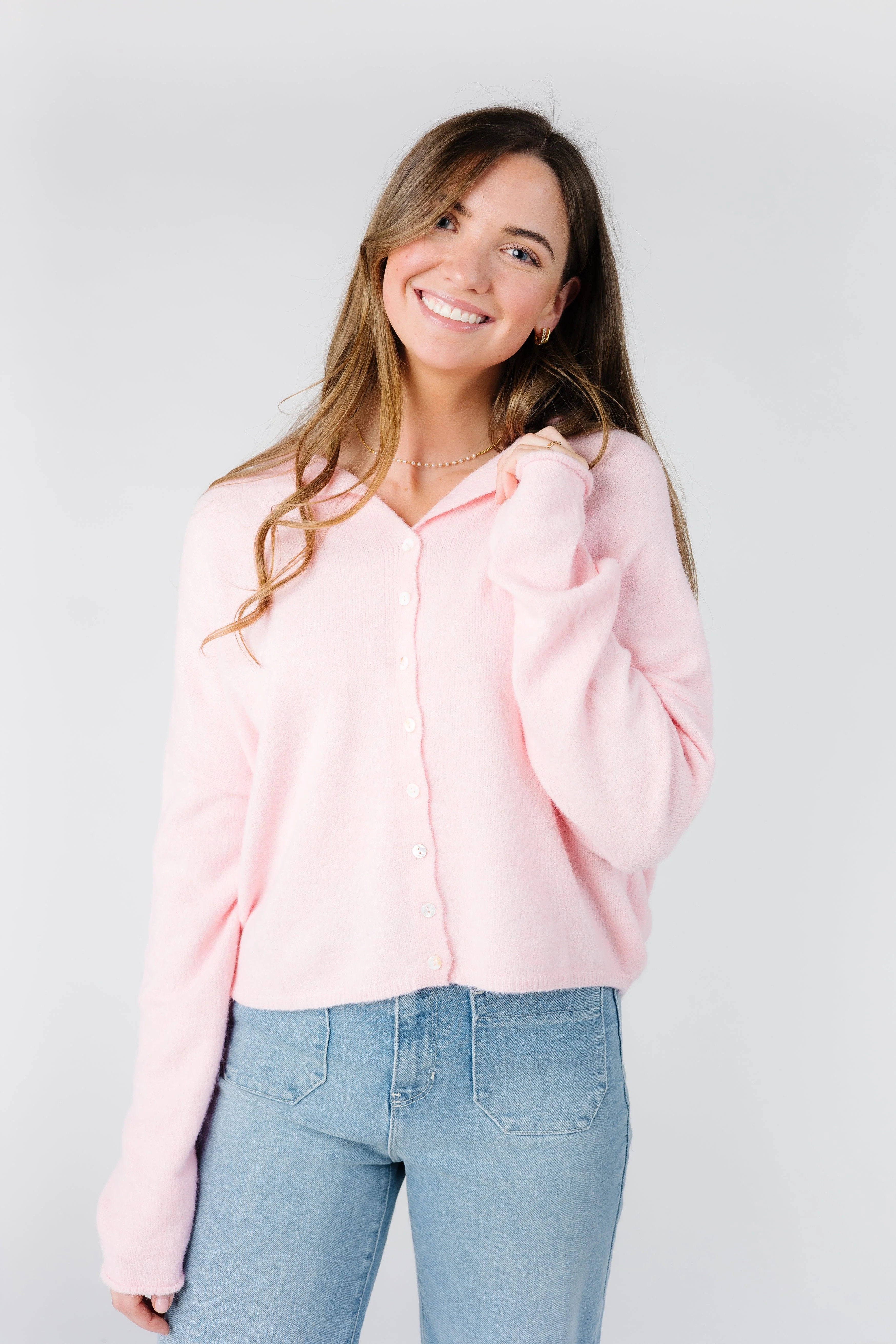 Aria Soft Cardigan - Baby Pink | Called To Surf