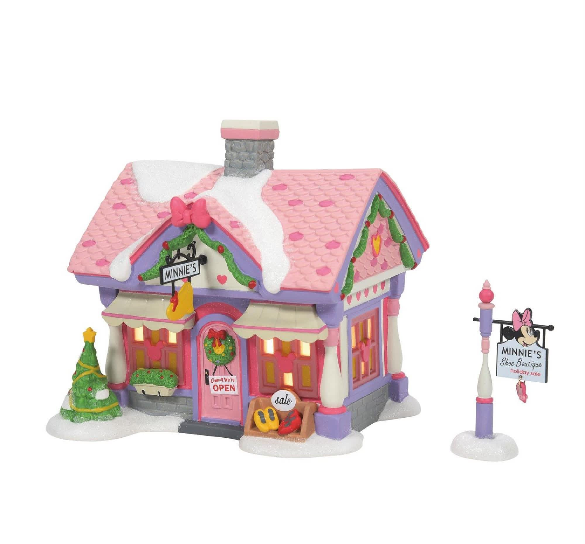 Department 56 Set of 2 Disney Christmas Lighted Minnie's Shoe Boutique #6010494 | DEPT 56 6010494 | Lowe's